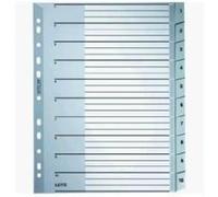 Intercalaires en plastique numériques a4 large 1-10 gris leitz 12800000 G
