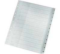 Intercalaires en plastique numériques a4 large 1-12 gris leitz 12820000 G