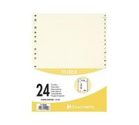 Exacompta Intercalaires en carte A4 Réf. 1124E – ivoire 155 g/m² FSC® – 24 onglets A–Z
