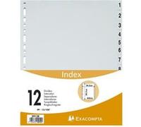 Exacompta Intercalaires 1-31 A4+ PP gris Onglets imprimés