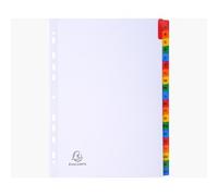 Intercalaires Imprimés alphabétiques carte blanche 160g - 20 positions - A4 - Blanc