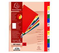 Intercalaires Polypro - 12 Positions - Mensuel - A4 - Exacompta