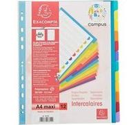 Intercalaires polypro - a4+ - 12 positions - campus - exacompta G