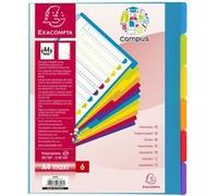 Exacompta Intercalaires Polypro Campus A4+ 6 positions