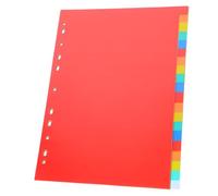 Intercalaires Présent Rouge PP Trous pour 11 A4 Classeur Rentrée | Onglets Écrits, pour Binder et Notebook, Séparateurs de Documents, Usage Bureau
