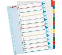Intercalaires Réinscriptibles - 12 Touches Multicolore A4