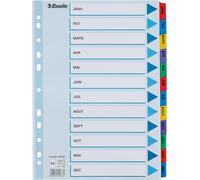 Intercalaires Touches Imprimées En Mylar - A4 - 12 Touches