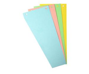 Intercalaires trapèze perforés Exacompta - 105 x 240 mm - Paquet de 100