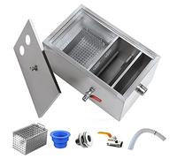Intercepteur à Graisse, Intercepteur Graisse, Bac à Graisse en Acier Inoxydable avec Déflecteurs Amovibles Séparateur Huile-eau Sous Évier pour Restaurant Usine Maison Cuisine ( Size : 50x29x29cm )
