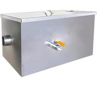 Intercepteur De Bac à Graisse en Acier Inoxydable, Filtre à Graisse pour Déchets Commerciaux 2 Entrées, Séparateur D’Huile Et D’Eau pour Les Cuisines De Restaura, A-35 * 20 * 20