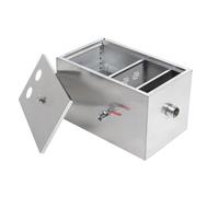 Intercepteur de Graisse, Bac À Graisse Commercial En Acier Au Carbpour Cuisine Sous Évier, Séparateur Huile-Eau Pour Restaurant, Usine, Maison/29 * 50 * 29Cm/11 * 20 * 11In