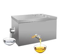Intercepteur de piège à graisse sous évier commercial en acier inoxydable avec entrées pour la gestion des déchets de restaurant et de cuisine