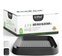 Intercepteurs de Punaises de lit - Lot de 4 | Bed Bug Blocker (XL) Pièges Intercepteurs (Noirs) | Piège à Insectes Extra Large, Dispositif de Contrôle, et Détecteur Contre Les Punaises de Lit