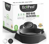 Intercepteurs de Punaises de Lit - Lot de 8 | Bed Bug Blocker (Pro) Pièges Intercepteurs (Noirs) | Piège à Insectes, Dispositif de Contrôle, et Détecteur pour Pieds de Lit