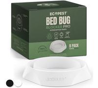 Intercepteurs de Punaises de Lit - Lot de 8 | Bed Bug Blocker (Pro) Pièges Intercepteurs | Piège à Insectes, Dispositif de Contrôle, et Détecteur pour Pieds de Lit (Blanc)