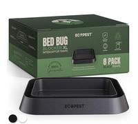 Intercepteurs de Punaises de lit - Lot de 8 | Bed Bug Blocker (XL) Pièges Intercepteurs (Noirs) | Piège à Insectes Extra Large, Dispositif de Contrôle, et Détecteur Contre les Punaises de Lit
