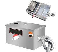 Interceptor Séparateur de graisse en acier inoxydable 13,8 x 9,8 x 9 pouces Chasseur d'intercepteur 1 entrée avec 2 sorties plus solide Séparateur d'huile pour eaux usées, restaurant, cuisine,