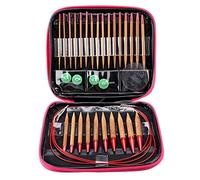 Interchangeables Bambou Aiguilles à Tricoter Set, 2.75-10mm, 13 Paires Aiguilles Circulaires, pour Chandails et Foulards