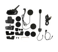 Intercom Bluetooth pour moto avec son stéréo, réduction de bruit CVC, communication de groupe sans fil, étanche, assistant vocal haute puissance.