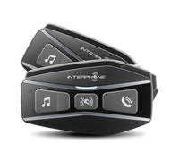 INTERPHONE UCOM16 - Dual Paquet - Technologie Mesh 2.0 et Bluetooth 5.0, Usage Groupe 24 Pilotés, Distance 1,6 Km, autonomie jusqu'à 15 Heures, MP3, GPS, étanche IP67