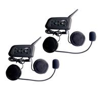 INTERCOM - KIT COMMUNICATION 2 x Intercom Moto Vnetphone V6-1200 Sans Fil Radio Oreillette BT Étanches avec Micro 1200M pour 6