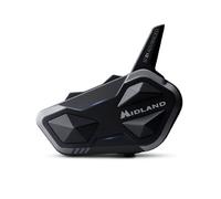 Midland - Intercom Moto BTR1 Advanced Solo X C1529.05, Écouteurs Bluetooth sans Fil Casque Moto Étanche IPX6, Portée 1,2Km Anti Bruit, Audio RCF HD, 4 Personnes Compatible TFT, Fonction VOX