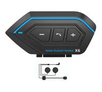 Intercom Moto Bluetooth, Casque de Moto Casque BT5.0 Casque étanche interphone Casque réduction du Bruit Prise en Charge Appel