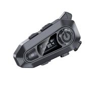 Intercom Moto Bluetooth,FM-1000mAh grande capacité-Kit Oreillette Bluetooth Moto Interphone Main Libre