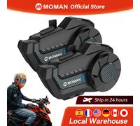 Intercom pour casque de moto Moman H2Pro, intercom universel bidirectionnel pour moto, système de communication pour casque 1000M, réduction du bruit 1 PACK