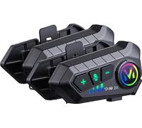 Intercom pour casque moto Bluetooth, connexion sans fil, design étanche, rouge
