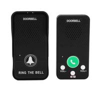 Intercom Sonnette de porte de 304,8 m 8 niveaux de volume résistante à l'eau Batterie rechargeable Sonnette avec lampe de poche LED pour bureau à domicile