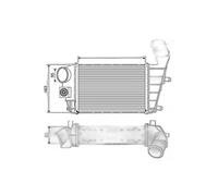Intercooler Air-Cooled Alu 167 Mm - 241 Mm Valeo Pour Notamment Alfa Romeo 147