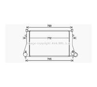 Intercooler Air Cooled Aluminium Compatible Pour VW Golf VII Tiguan