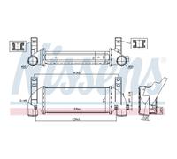 Nissens Refroidisseur d'air de suralimentation 96219 pour Ford Tourneo Connect Mk1