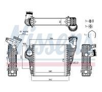 Radiateur d'air intercooler Aluminium 961426 NISSENS pour PORSCHE MACAN