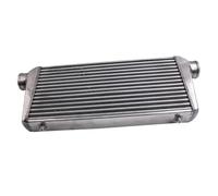 Intercooler Avant Montage Tube De Refroidissement Et Refroidisseur Intermédiaire À Ailettes, 600X300X76mm, Sortie 3 Pouces, Universel, Noir(Argent)