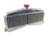 Intercooler échangeur Barre Plaque Refroidisseur Intermédiaire Twin Turbo Conception Universelle 2 Entrées 63mm/2,5 Pouces OD 1 Sortie 76mm/3 Pouces OD