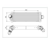Intercooler, échangeur Ford transit v363 - VALEO - 822933