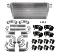 Intercooler échangeur Kit Colliers Serrage Universels Pour Refroidisseur Intermédiaire Turbo Barre Plaque Avant 3" 76mm + 12 Colliers Serrage Aluminium 3" 600x300x76mm