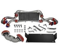 Intercooler échangeur Kit Refroidisseur Intermédiaire En Aluminium Pour Nissan Pour 300ZX Twin Turbo Fairlady Z32 VG30DETT(Red)