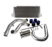 Intercooler échangeur Kit Tuyauterie Refroidisseur Intermédiaire Montage Avant Mise Niveau Pour Mitsubishi Pour Lancer Evolution EVO VII VIII IX 4G63 Turbo 2001 - 2005(Le noir)