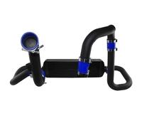 Intercooler échangeur Kit Tuyaux Refroidissement Intermédiaire Aluminium Barre Plaque Montage Avant Aluminium Pour Hyundai Pour Genesis 2.0T Turbo 2010 - 2012(Bleu)