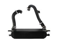Intercooler échangeur Kit Tuyaux Refroidissement Intermédiaire Montage Frontal Avec Barre Plaque Pour Ford Pour Mustang Ecoboost 2,3 L Mise À Niveau GAS DOHC 2015 - 2022(Le noir)