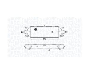 Intercooler, échangeur MAGNETI MARELLI 351319204010