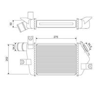 Intercooler, échangeur Mitsubishi l200 pajero - VALEO - 818693