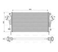 Intercooler, échangeur Opel insignia - VALEO - 818603