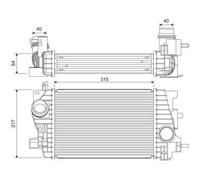 Intercooler, échangeur Opel MercedesIVa b - VALEO - 818537