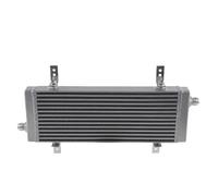 Intercooler échangeur Refroidisseur D'huile Plaque Et Barre Passage Universelle Noir/argent - Noyau Moyen 14" X 5,5" X 1,58"(Argent)