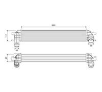 Intercooler échangeur Renault laguna III - VALEO - 818696