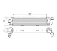 Intercooler, échangeur Renault trafic III - VALEO - 818299